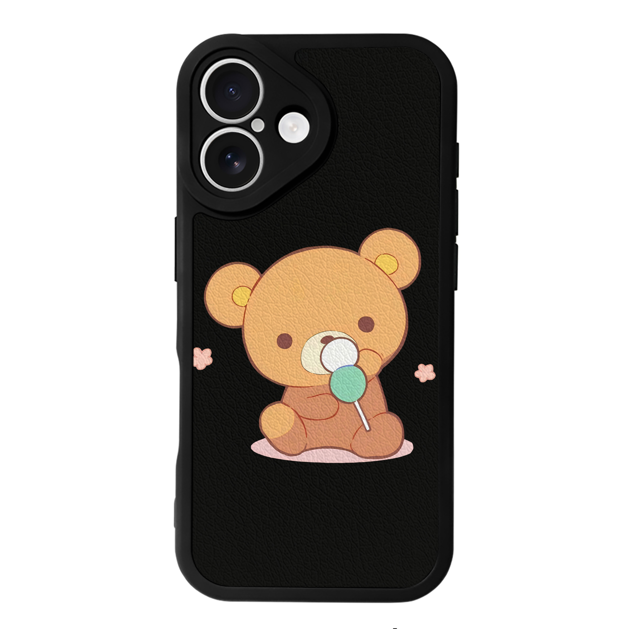 （画像用） リラックマ リラックマ キイロイトリ Rilakkuma Korilakkuma Kiiroitori 【iPhone 16シリーズ対応】シリコンスマホケース（レザー調） 材質：シリコン
